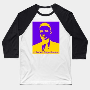 Oppenheimer - Yellow on Violet Baseball T-Shirt